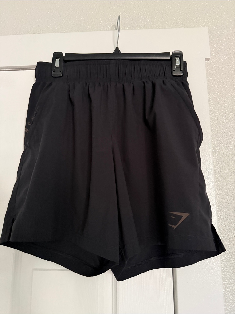 Gymshark Black mans Athletic Shorts with Elastic adjustable Waist size M